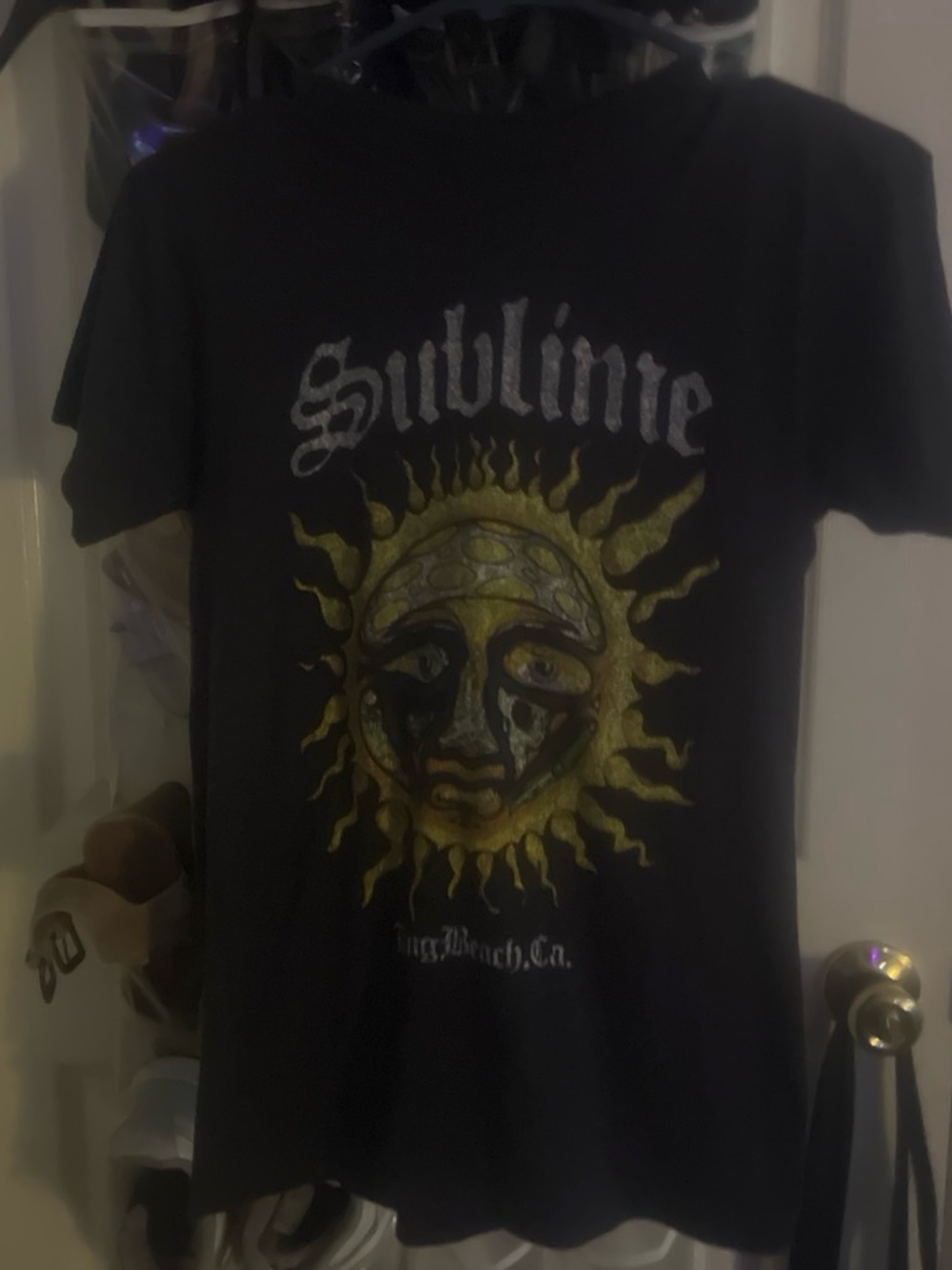 Sublime Black Short Sleeve Graphic Tee - Yellow Sun Design